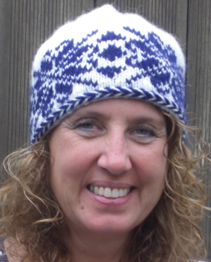 Blue Selbu knitted hat
