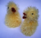 Easter chick egg cosies