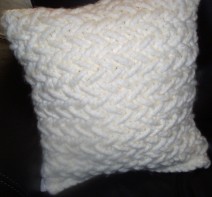 Knitted cushion cover